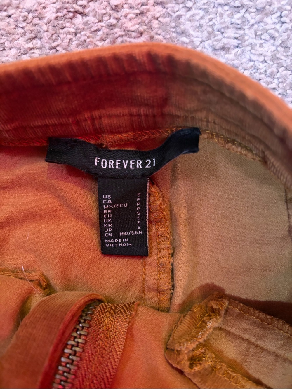 Forever 21 Burnt Orange Corduroy Flare Pants - Picture 3 of 4